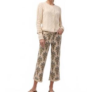 NEW SPARTINA 449 maren fringe pants in st. augustine blue